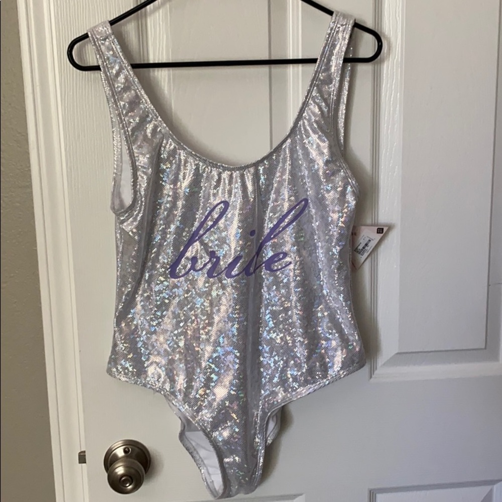 Bride one piece swim suit
